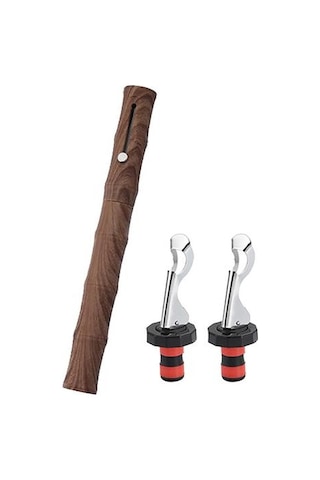 Taşınabilir Şarap Şişesi Açacağı Retro Kırmızı Şarap Şişesi Açacağı Şarap Şişesi Tirbuşon Folyo Kesici Cork Çektirme Bar Aracı Piston Tipi Şarap Tıpaları