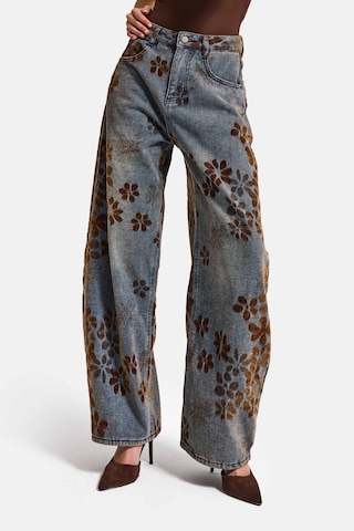 Itsbasic Kadın T.kot Rengi S5-8 Özel Flok Desenli Skater Fit Tasarım Denim Jean Kırmızı