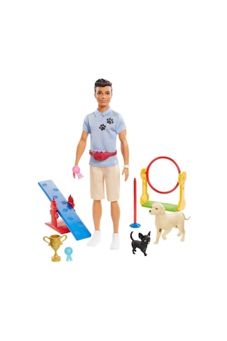 Barbie Ken Ve Meslekleri Oyun Setleri Gjm32 -Köpek Eğitmeni