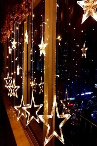 10 Yıldız Günışığı 3 Metre Animasyonlu Yılbaşı, Ramazan Bayramı Led Işıklandırma Fişli