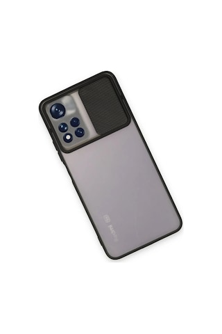 Newface Xiaomi Redmi Note 11t Kılıf Palm Buzlu Kamera Sürgülü Silikon Semeglbl - 98 - Siyah