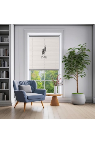 Plise Dekor Açık Gri Plise Perde Vidalı 50g X 250y Cm Çok Renkli