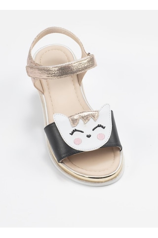 Gold Cat 3d Simli Kız Sandalet Sarı