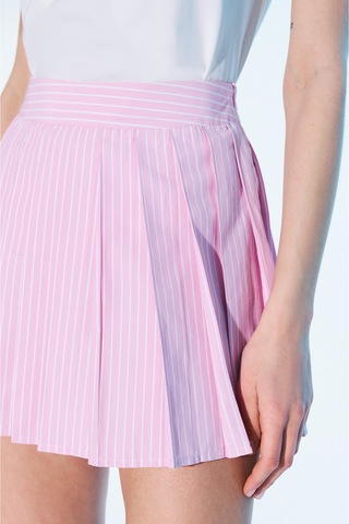 Sagaza Studio Ss6013 Pileli Mini Etek Pembe
