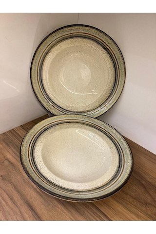 2'li Cortado Spiral Gourmet Deep Plate 27 Cm 450 Cc Salata/bowl/sulu Yemek/makarna Çok renkli