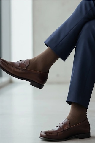 Socketta 3'lü Kahverengi Erkek Business Bambu Dikişsiz Takviyeli İnce Yazlık Soket Çorap - Premium Kahverengi
