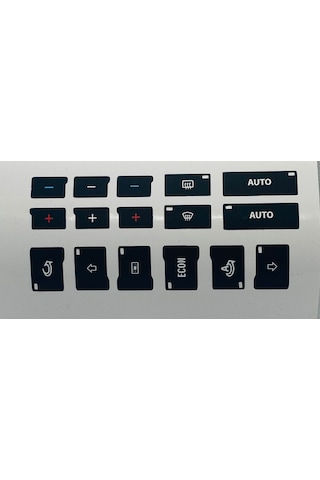 A4 B6 - B7 Kasa 2001-2008 Arası Klima Ünitesi Tuş Takımı Tamir Kiti Sticker Etiketi 1 Adet