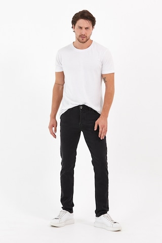 Jeans Örme Hamur Kumaş Dar Kesim Erkek Taşlamalı Füme Renk Kot Pantolon Füme