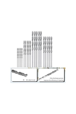 Xurunkeji Elmas Matkap Ucu Seti 20 Parça 4 Boyut 1mm 1.5mm 2mm 2.5mm Büküm Uçlu Mücevher Plaj Deniz Camı Kabuklar Değerli Taşlar Taşçılık