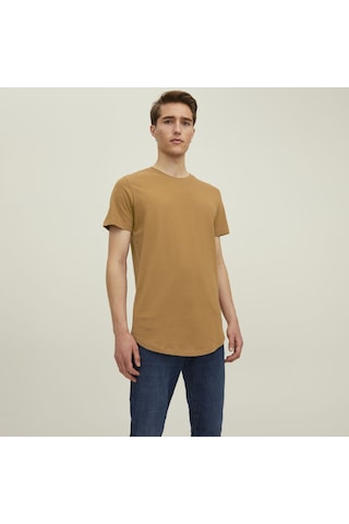 Jack & Jones Bisiklet Yaka Rahat Kesim Tisört-Noa 12113648 Rubber Hardal