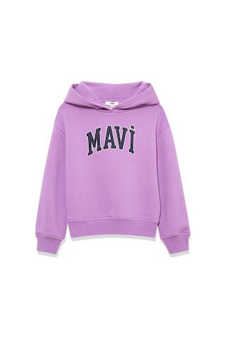 Mavi - Mavi Logo Baskılı Kapüşonlu Mor Sweatshirt 7610035-70586 Mor
