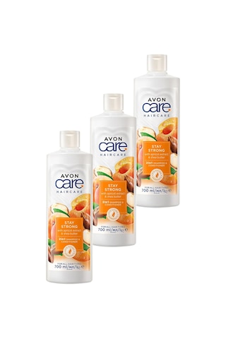 Avon Care Kayısı Ve Shea Özü Şampuan Ve Saç Kremi 700 Ml. Üçlü Set