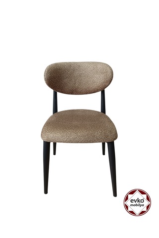 Evko Mobilya İnci Sandalye, Mutfak Salon Sandalyesi, 2 Adet Sandalye, Metal Sandalye, Yemek Sandalyesi, Otel Cafe Restoran Sandalyesi Kahverengi