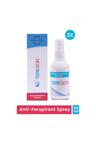 Tereson El Ayak ve Koltuk Altı Terleme Önleyici Unisex Sprey 3 x 50 ML