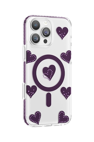 İphone 16 Pro Max Uyumlu Kılıf M-safe Şarj Özellikli Zore Paris Elvo Sert Pc Kapak Bordo