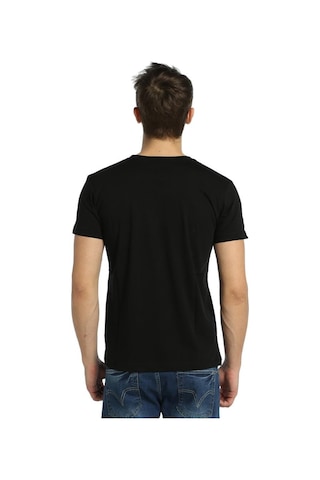 Bant Giyim - One Piece Monkey D. Luffy Siyah Erkek T-shirt Tişört Siyah