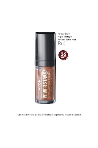 Avon Powerstay High Voltage Spark Likit Ruj Nude Surge