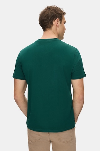Ucla Dıego Koyu Yeşil Bisiklet Yaka Baskılı %100 Pamuk Standard Fit Erkek Tshirt