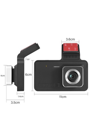 Çift Kameralı Araç Kamerası - Full Hd 1080p, 4.0 Geniş Ekranlı Dash Cam