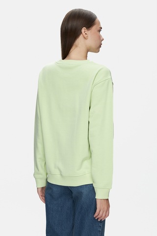 Ucla Sunnıva Yeşil Bisiklet Yaka Nakışlı Loose Fit Kadın Sweatshirt Yeşil