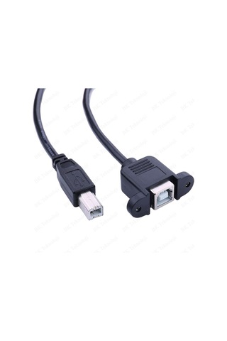 Panel Tipi Vidalı Usb 2.0 B Dişi-erkek Yazıcı Uzatma Kablosu
