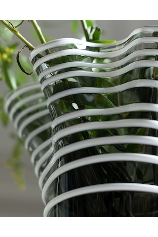 Madame Coco Honfleur El Yapımı Cam Vazo Büyük Boy Antrasit