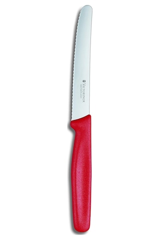 Victorinox 11 Cm Bıçak, Naylon, Kırmızı, 30 X 5 X 5 Cm İle Domates Bıçağı Genel