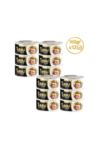 Sasu Zeytinyağlı Ton Balığı Bütün Dilim 12 x 160 G