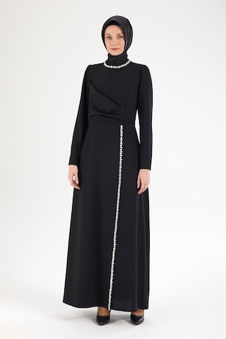 Armine Trend Taş Desenli Elbise-siyah 25yt912 Siyah