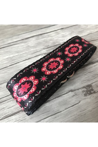 Monyee Siyah Desenli Pilates Ve Yoga Germe Kayışı - 185cm Uzunlukta, Yumuşak Ve Dayanıklı, Metal Ayarlı Halkalı, Vücut Germe Ve Egzersiz Yardımı Diğer