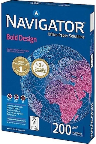 Navigator A4 Beyaz Fotokopi Kağıdı 200 G 1 Paket 150 Sayfa