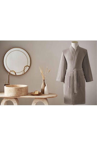 Özdilek Quadruple Kimono Bornoz Bej
