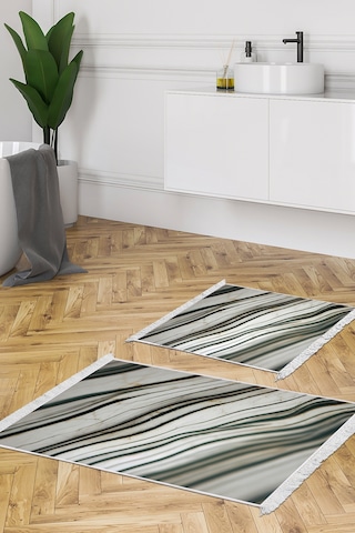 Alanur Home Kaymaz Taban Djt Klozet Takımı Yıldız Deri Saçaklı Mermer E5032 Beyaz