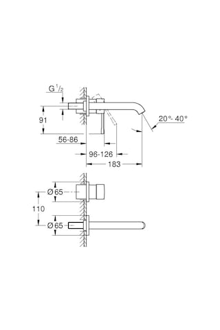 Grohe Essence Lavabo Bataryası İki Delikli M-Boyut 29192Dl1