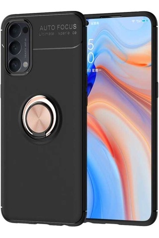 Oppo Reno 4 Kilif Lens Yüzüklü Tam Korumali Silikon Kapak 463563081