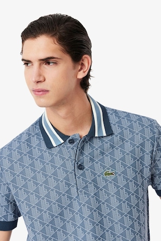 Lacoste Classic Fit Monogram Polo T-shirt Erkek Polo Yaka Tişört Mavi