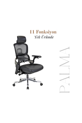 Casella Palma Fileli Yönetici Koltuğu Ofi S Koltuğu Ergonomik, Şık Ve Fonksiyonel Siyah Casella Palma Fileli Yönetici Koltuğu Ofi S Koltuğu Ergonomik, Şık Ve Fonksiyonel Siyah