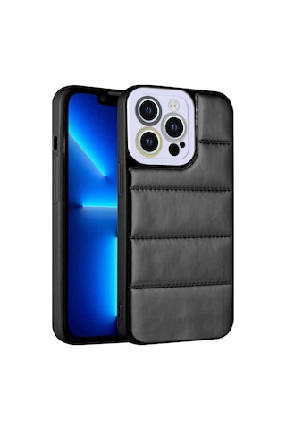 Apple Uyumlu iPhone 13 Pro Kılıf Kamera Korumalı Airbagli Renkli Zore Seksek Kapak Siyah