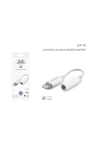 Subzero Ca14 Apple Uyumlu iPhone 7 ve Üzeri Kulaklık Çevirici Lightning