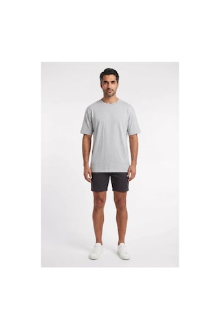 Lixa Basic Gri Oversize Erkek T-shirt 141121 Siyah
