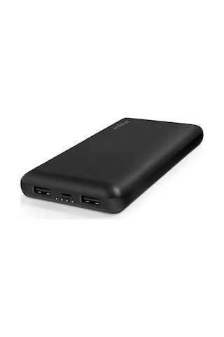 Pb01 10000 Mah Çift Çıkışlı Powerbank Taşınabilir Hızlı Şarj Aleti - Siyah 3bb161