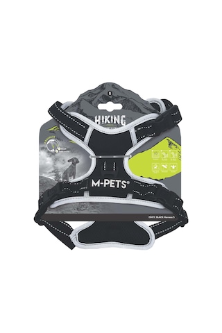 M-pets Hıkıng Reflektörlü Soft Köpek Göğüs Tasması Siyah L Siyah