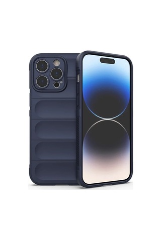Mey İthalat Apple, Uyumlu iPhone 15 Pro Max Kılıf Optimum Silikon - Lacivert
