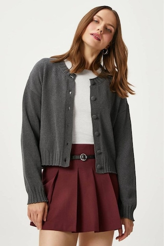 Nimas Kadın Kapsül Düğme Basic Triko Hırka Antrasit - 744913868 Antrasit