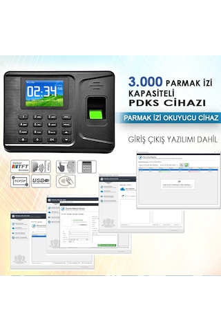 Parmak İzi Okuyucu Kartlı Pdks Personel Takip Cihazı Ve Sistemi
