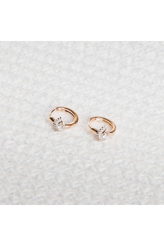 Kadın Kararmaz Çelik Lüks Göz Mini Halka Küpe