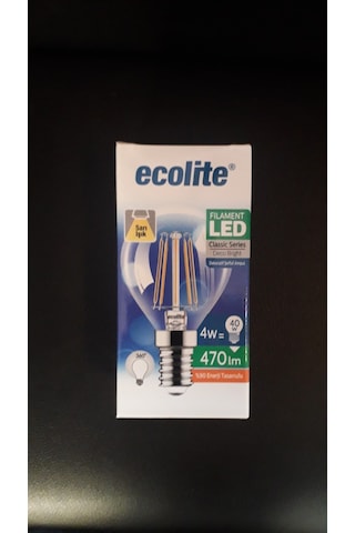 Ecolite 5'li Paket E14 Gün Işığı Rustik Top Led Ampul