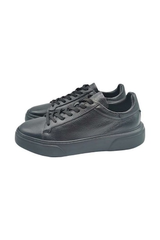 King Paolo King Shoes Cb2501 Siyah Deri Sneaker Erkek Ayakkabı Siyah