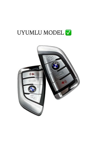 BMW F1 2 3 5 7 8 Serisİ G20 G30 G60 Lüks Anahtar Kılıfı Gri