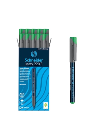 Schneider Maxx220 Asetat Kalemi Yeşil - 0.4mm S - Cam Kalemi - 1 Yeşil